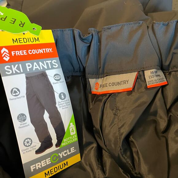 Free Country Men's Ski Pant in Deep Charcoal Size Medium - Picture 4 of 6